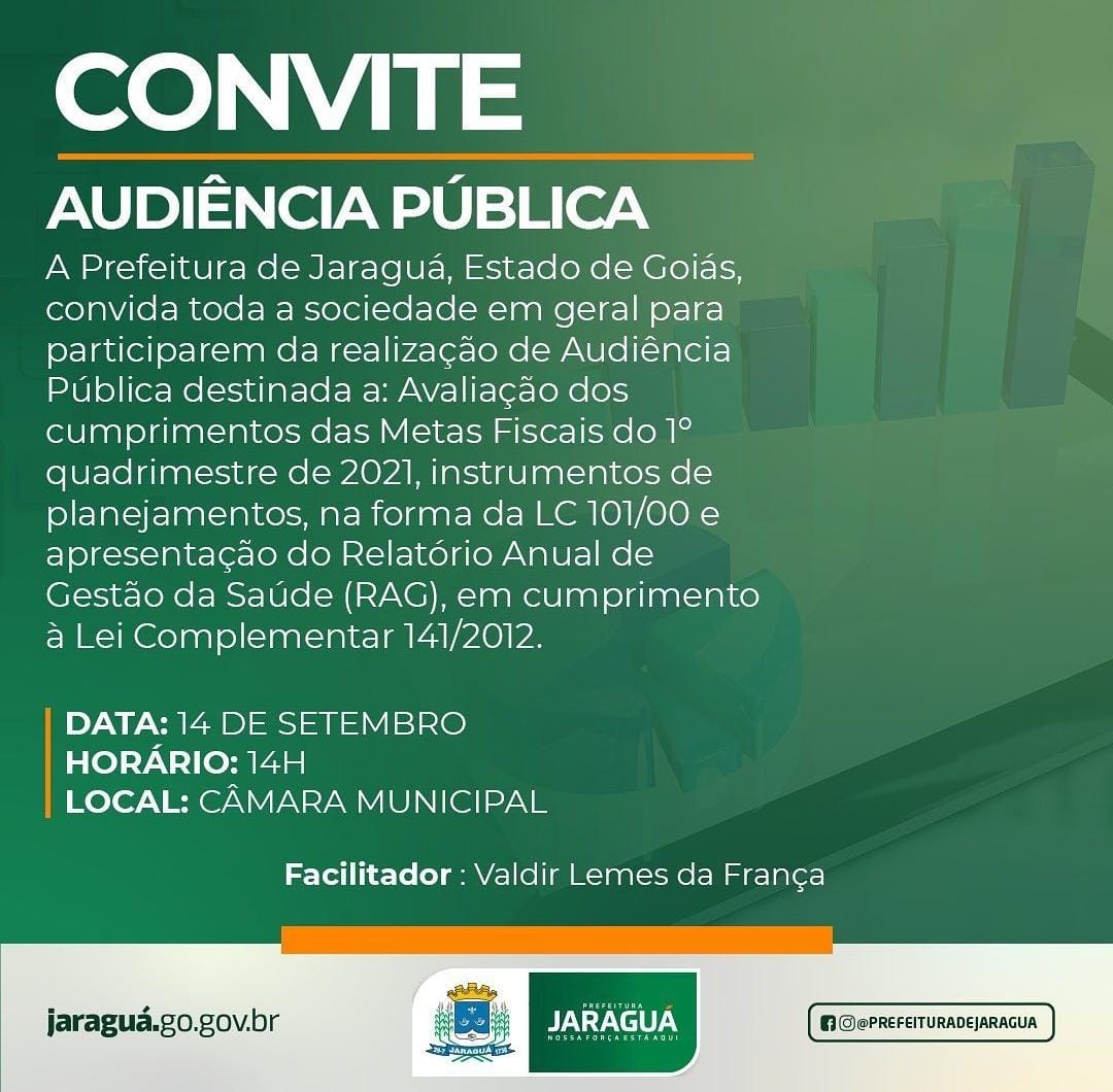 Audiência Pública Prefeitura Municipal de Jaraguá