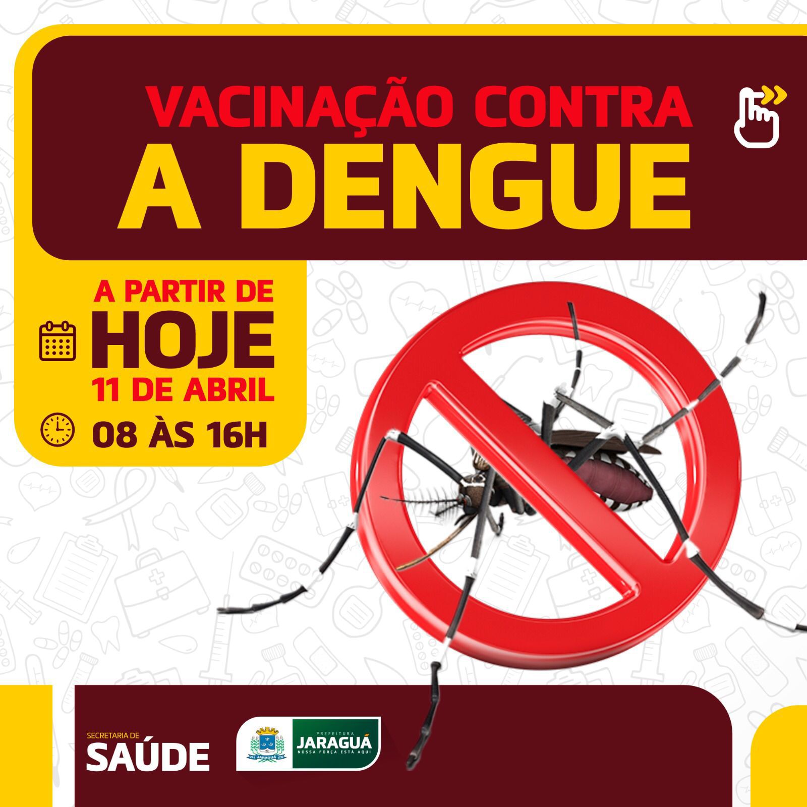 A vacinação contra a dengue já está disponível Prefeitura