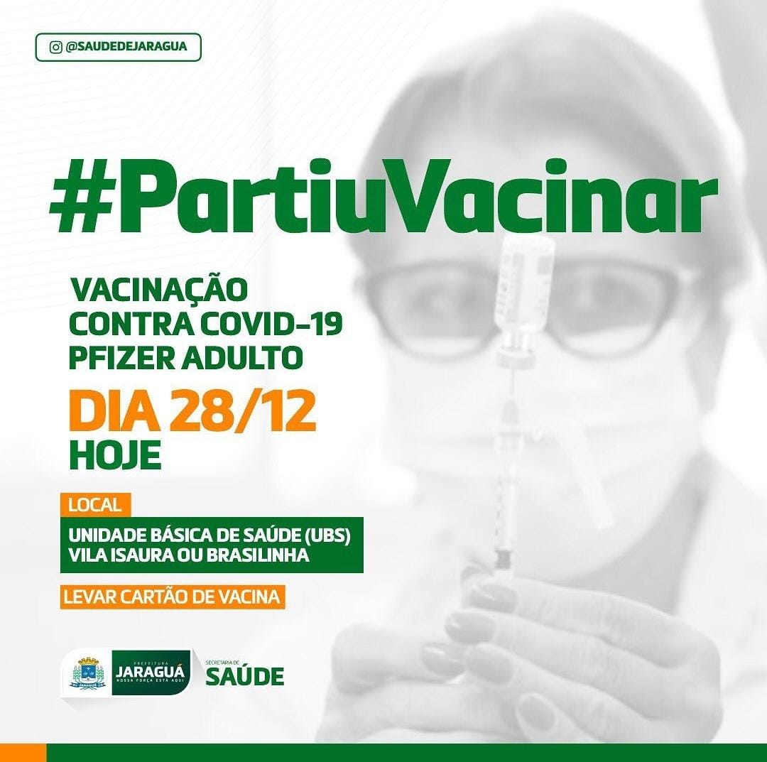 LEMBRETE VACINAR CONTRA A COVID19! Prefeitura Municipal de Jaraguá